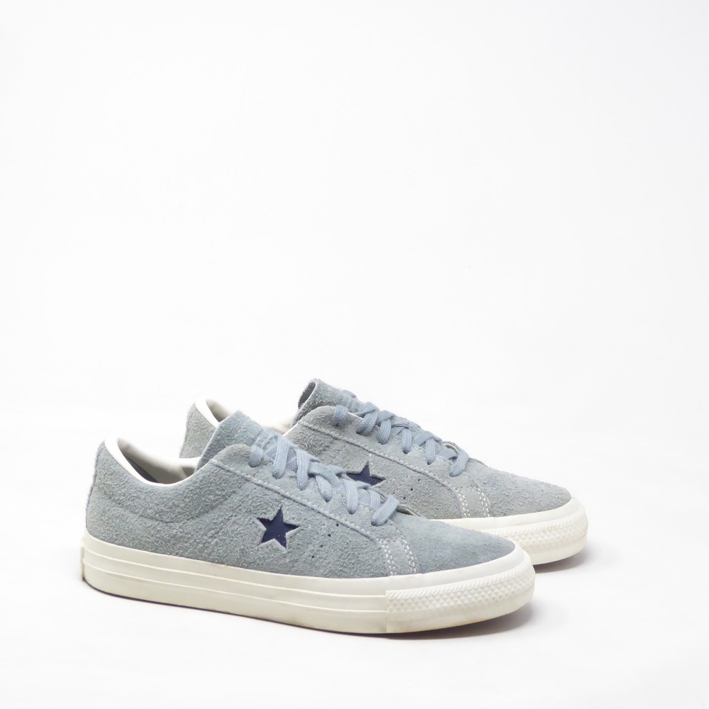 Converse Womens One Star Pro Vintage Low Top Sneakers Tidepool Blue Suede 7